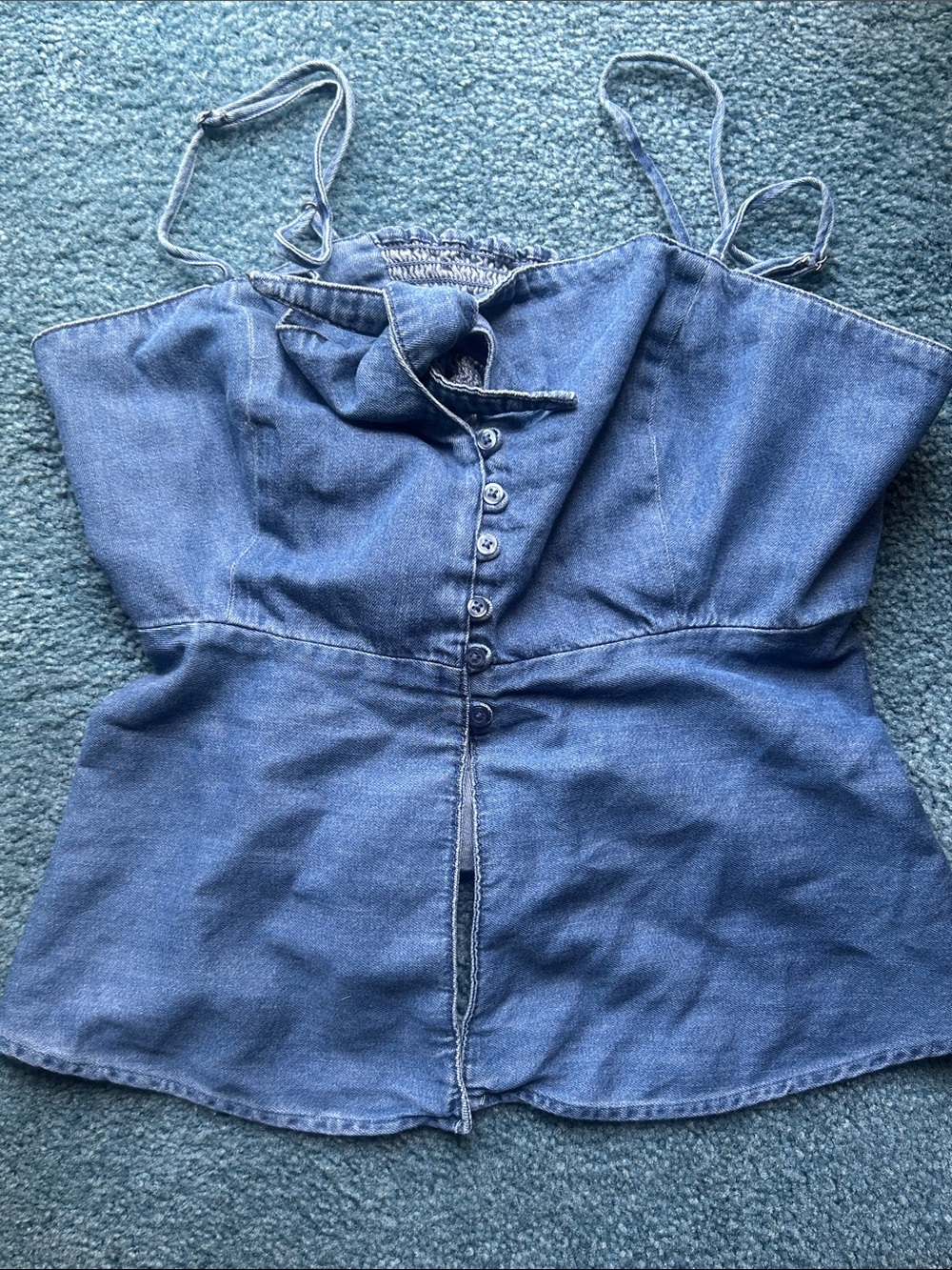 sofia by sofia vergara Dark Blue Denim Top